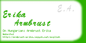 erika armbrust business card